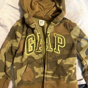 Kids Gap Logo Camo Hoodie Sweatshirt Size XS Extra Small 4-5